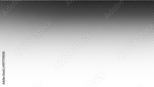 Картината върху платно Dotted halftone gradient texture isolated on transparent background