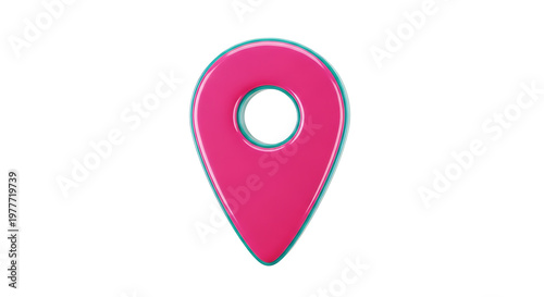 A pink location pin icon on a white background Free Download A pink location pin icon on a white background - GFXLoad