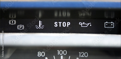 Vintage, nostalgic retro cockpit, old car interior