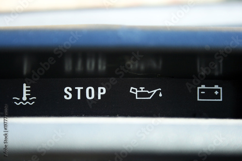 Vintage, nostalgic retro cockpit, old car interior