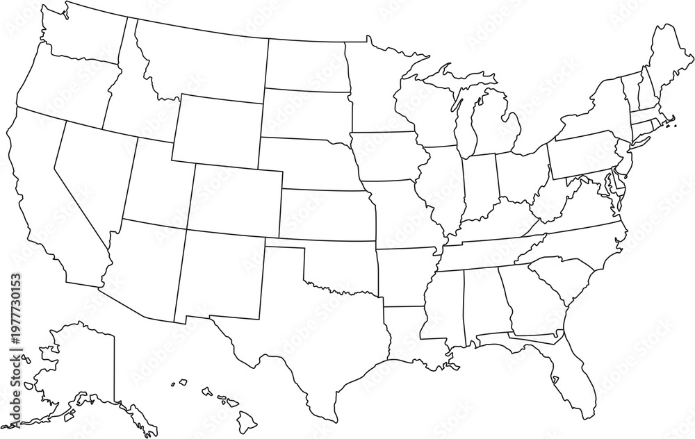 Fototapeta premium map of united states