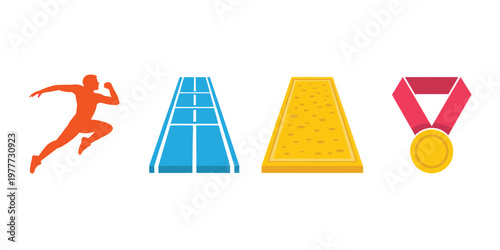 Runner Sprinting Toward Gold Medal in Victory for Sports Achievements