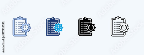 Workforce Planning Multiple Icon Illustration Vector