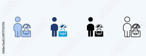 Employee Performance Multiple Icon Illustration Vector