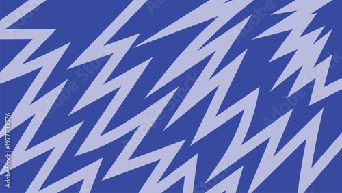 Blue background with white lightning bolt pattern design element