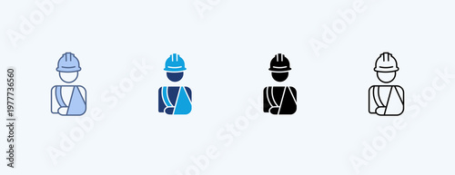 Broken Hand Multiple Icon Illustration Vector