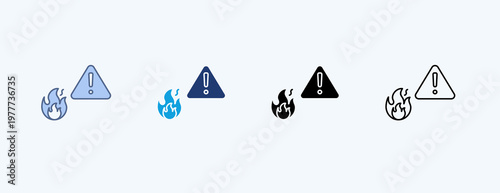 Fire Multiple Icon Illustration Vector