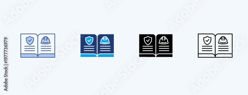 Safety Procedure Multiple Icon Illustration Vector
