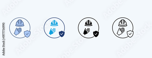 Ppe Multiple Icon Illustration Vector
