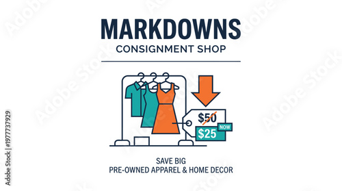 Consignment Shop Markdown Advertisement