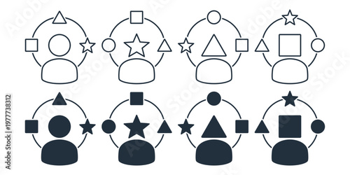 Adaptability Person Icon. Flexibility and Personal Development Symbol. Vector Illustration