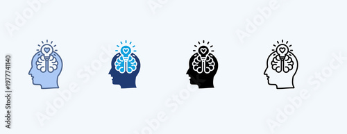 Emotional Intelligence Multiple Icon Illustration Vector
