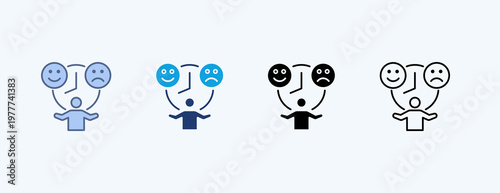 Human Behavior Multiple Icon Illustration Vector