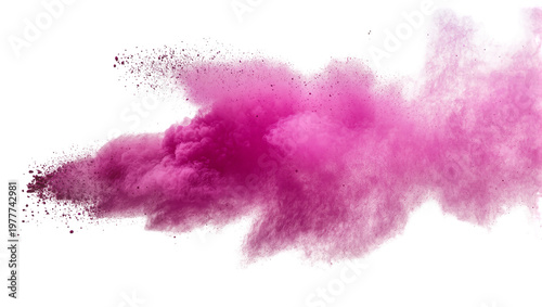 Photos Isolated beautiful exploding pink powder cloud, vibrant artistic color splash im