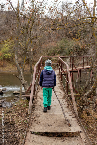 A child on the bridge of nature