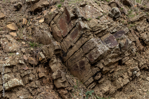 Layered rock formations