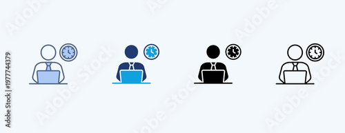 Office Worker Outline Icon