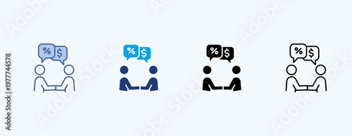 Business Negotiation Outline Icon