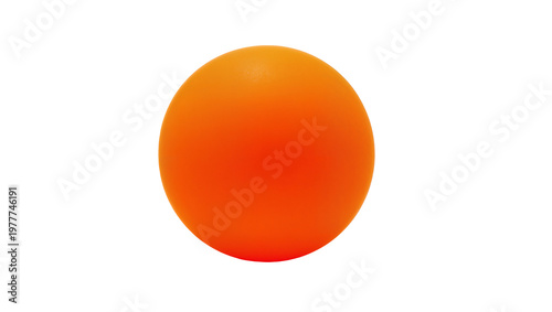 Isolated bright orange sphere with smooth surface and subtle gradient, simple round shape.