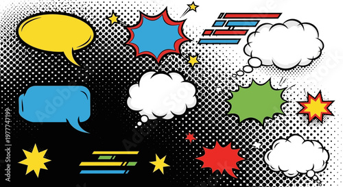 Comic Book Speech Bubbles and Sound Effects Collection