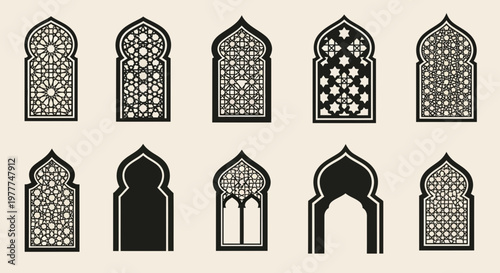 Islamic Geometric Patterns: Traditional Arabic Window Designs and Architectural Elements