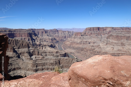 River and red rocks at Grand Canyon National park