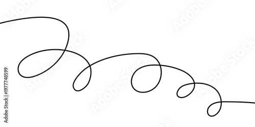 simple black curly line design for banner poster background.