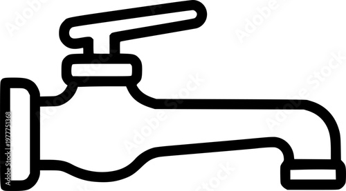 Faucet - vector icon.
