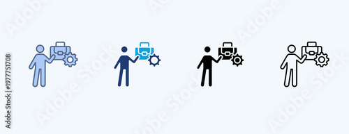Career Guidance Multiple Icon Illustration Vector