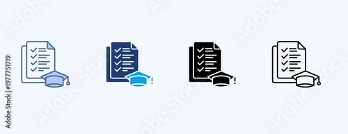 Education Program Multiple Icon Illustration Vector