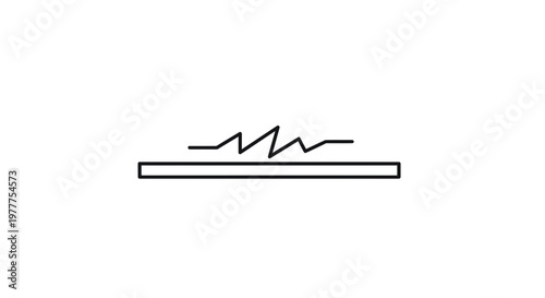 Abstract Sound Wave Graphic on White Background