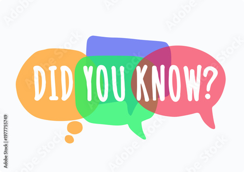 communication did you know speech bubble illustration dyk fun fact vector drawing colorful
