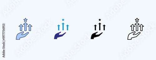 Strategic Advantage Multiple Icon Illustration Vector