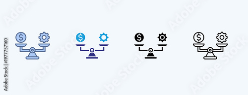 Investment Leverage Multiple Icon Illustration Vector