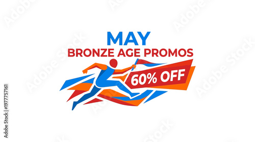 May Bronze Age Promo Offer Badge with Athletic Figure