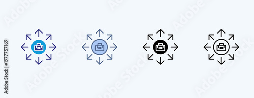 Business Expansion Multiple Icon Illustration Vector