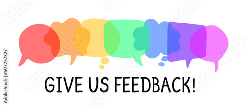 Feedback illustration text balloons speech bubble communication