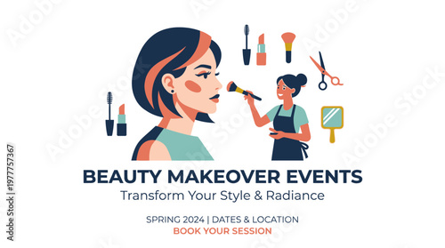 Beauty Makeover Event Advertisement
