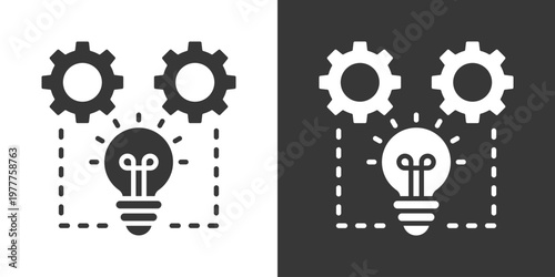 Innovation Icon Set Vector Collection Isolated In Black And White