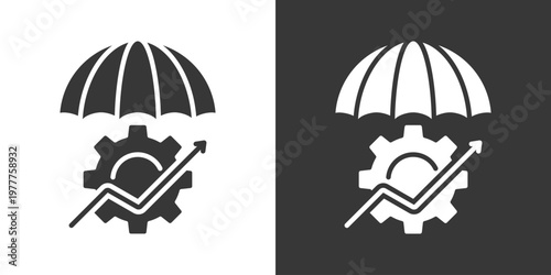 Mitigation Icon Set Vector Collection Isolated In Black And White