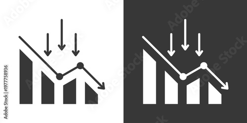 Degradation Icon Set Vector Collection Isolated In Black And White