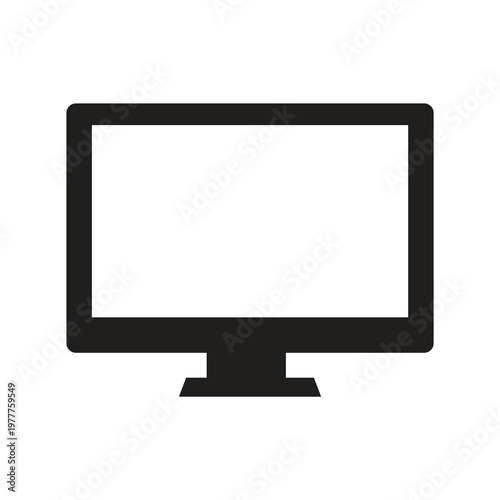 LCD Monitor Icon Vector , Computer Screen Display Symbol,Desktop Monitor Icon , LCD Screen Vector Illustration..eps