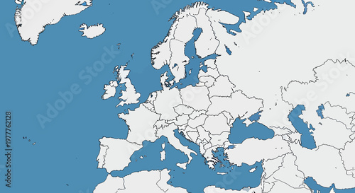 Europe Map Outline Blank Political Geography Continental Europe Northern Europe