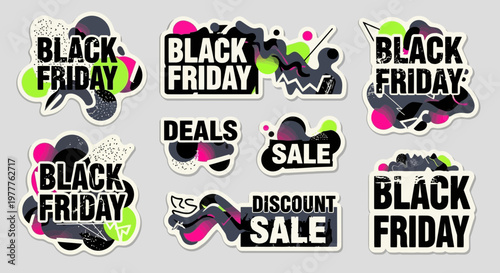 Black Friday Sale Stickers: Deals, Discounts, and Shopping Excitement