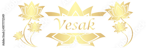 Happy Vesak Day background text vector illustration