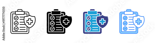 Protocol icon set multiple style collection