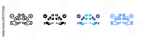 Placebo Effect icon set multiple style collection