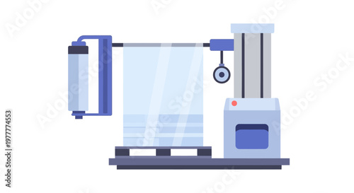 3D Printer Manufacturing Transparent Plastic Object in Industrial Setting