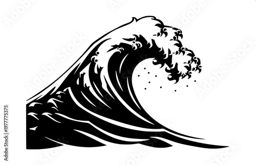 “Black-and-white vector icon set of various water slides, including straight, spiral, tube, and multi-level designs, clean silhouette style.”