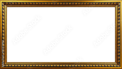 Marco Dorado Antiguo Premium Diseño Ornamental Metálico | Para Enmarcar Fotografía, Obra de Arte, Certificado, Diploma, Invitaciones, Bodas, etc.